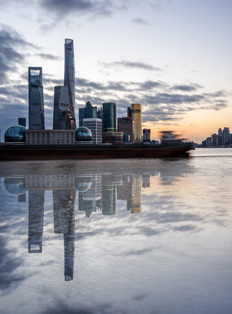 Shanghai skyline in China.の写真素材