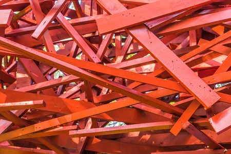 Full Frame Shot Of timber in city of China.の写真素材