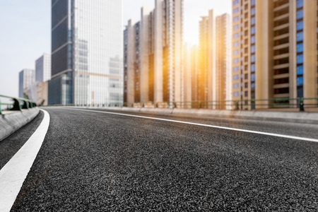 Traffic road in downtown of Shenzhen,China.の写真素材