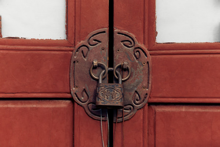 Chinese Door Knocker in city of China.のeditorial素材