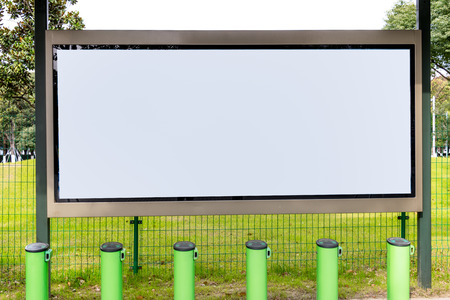 Blank billboard  at bus stop in city of China.の写真素材