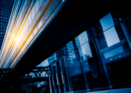 low angle view of business buildings in Shenzhen,China.のeditorial素材