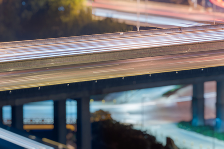 Aerial View of Suzhou overpass at Night in China.