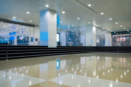 Empty Corridor Of modern airport in Shenzhen,China.のeditorial素材