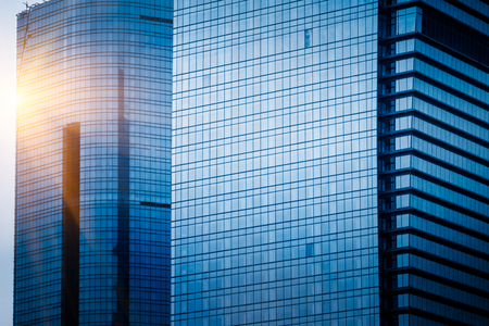 detail shot of skyscrapers in city of China.のeditorial素材