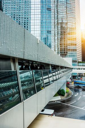 urban traffic with cityscape in city of China.のeditorial素材