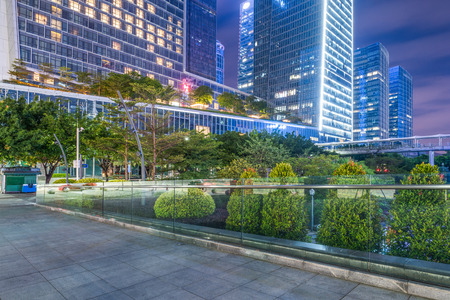 square of Shanghai financial district in China.のeditorial素材