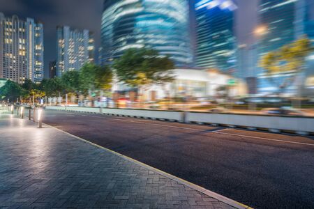 urban traffic with cityscape in modern city of China.の写真素材