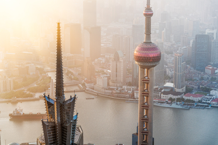 urban skyline and modern buildings,cityscape of China.のeditorial素材