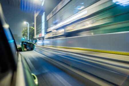 urban traffic with cityscape in modern city of China.