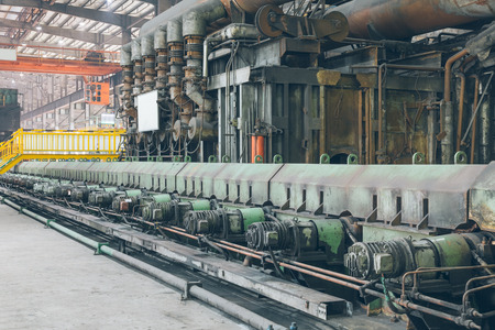 interior view of a steel factory,steel industry in city of China.のeditorial素材