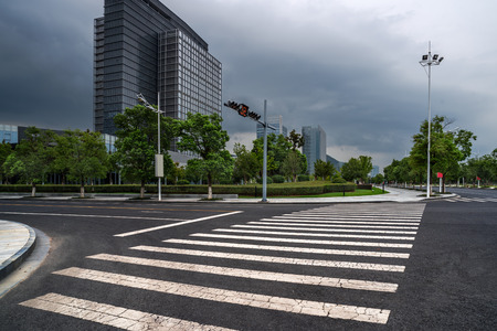 urban traffic with cityscape in city of China.のeditorial素材
