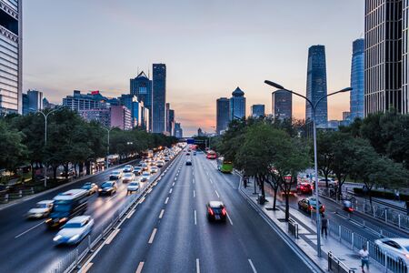 urban traffic view in modern city of China.の写真素材