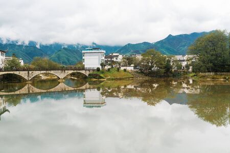 Chinese historic and traditional buildings in old villages of China.のeditorial素材