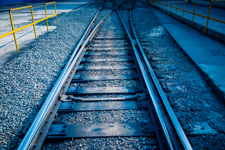 detail shot of railroad Tracks.の写真素材