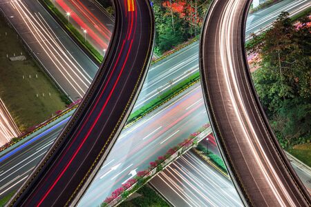 urban traffic with cityscape in modern city of China.