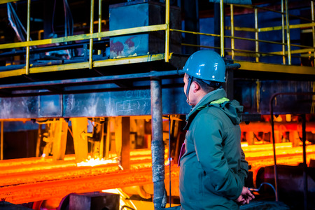 interior view of a steel factory,steel industry in city of China.
