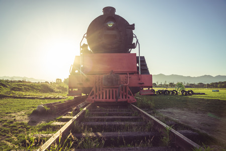 Close-up of an amusement park train.の写真素材
