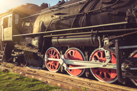 Close-up of an amusement park train.のeditorial素材