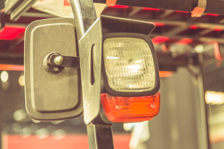 headlight of forkliftの写真素材