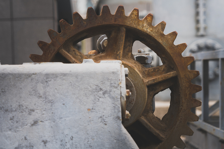 exterior view of machine with valve and gear,closeup.の写真素材