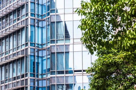detail shot of modern architecture facade,business concepts,in city of China.のeditorial素材