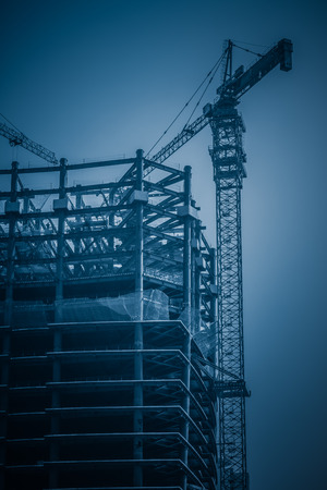 View of business building development,construction site.のeditorial素材