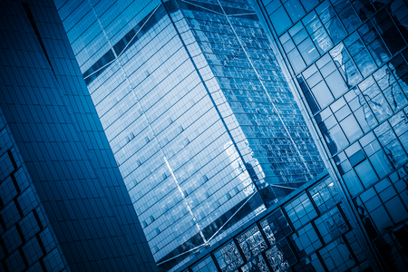 detail shot of modern architecture facade,business concepts ,shot in city of China.のeditorial素材