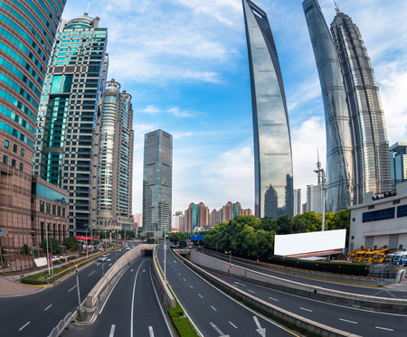 urban traffic view in modern city of China.