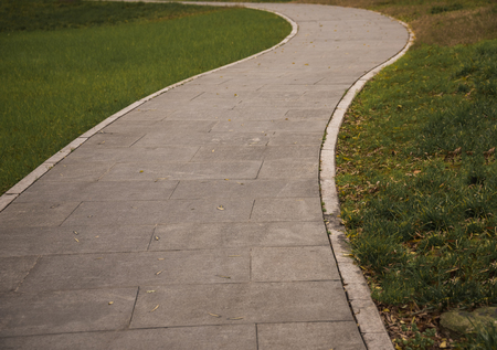 pavement in a park of China.の写真素材