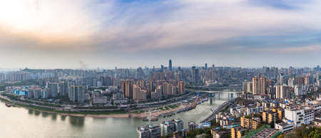panoramic view of cityscape,midtown skyline,shot in China.の写真素材