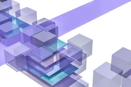 Colorful paper shape, 3d rendering