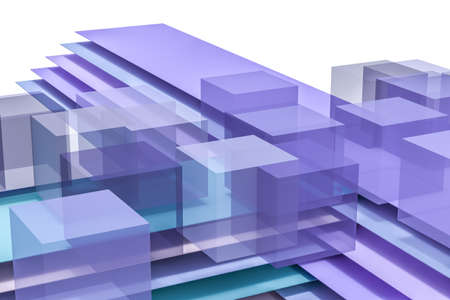Colorful paper shape, 3d rendering