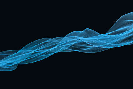 3d rendering, colorful transparent silk