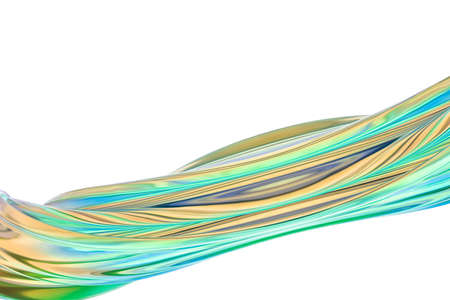 3d rendering abstract transparent colorful silk