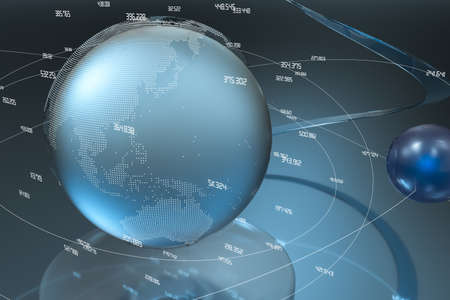 3d rendering, data and earth graphics