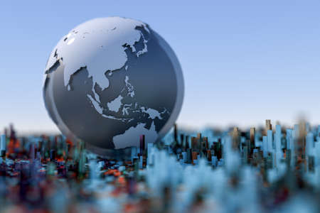 3d rendering, earth graphics and granular background