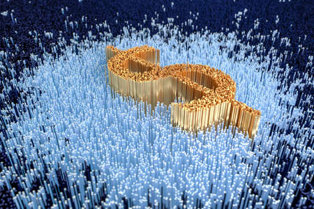 golden currency money, 3d renderingの写真素材