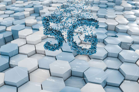 5G font design, 3d rendering