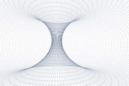 Computer digital drawing, dark background, curve linesの写真素材