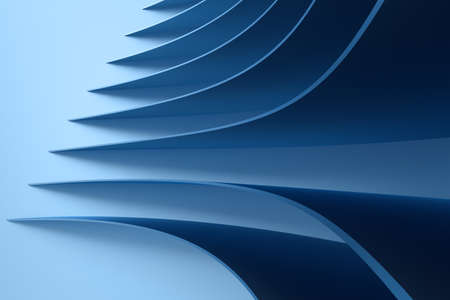 3d rendering, blue metalic surface and graphic design background, computer digital imageの写真素材