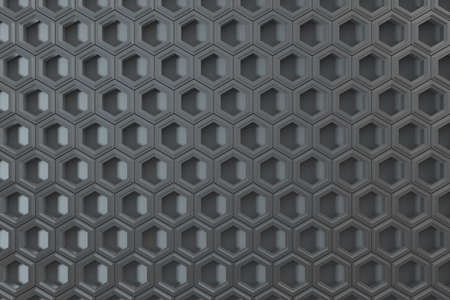 3d rendering, dark hexagonal background, sci-fi background, computer digital background