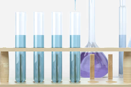 3d rendering, biotechnological laboratory equipment background, computer digital background