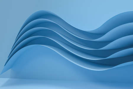 3d rendering curve paper background, tint color background, computer digital background