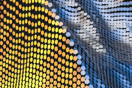 3d rendering, flow dot with gradient background, computer digital background