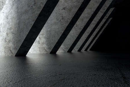 3d rendering, white interior building structure. Computer digital background