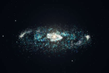 3d rendering, the magnificent spiral nebula. The universe background. Computer digital background.の写真素材