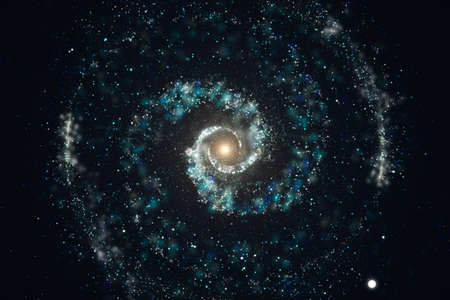 3d rendering, the magnificent spiral nebula. The universe background. Computer digital background.