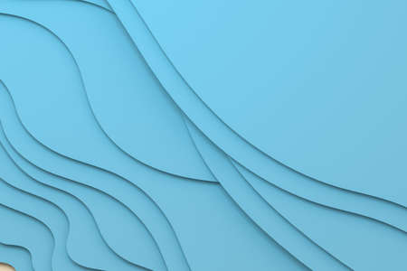 3d rendering, multilayer paper cut illustration background. Computer digital background.
