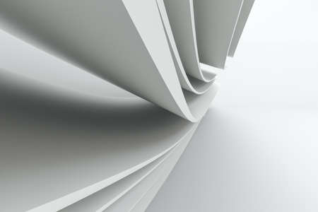 3d rendering, curve surface and light background, computer digital background